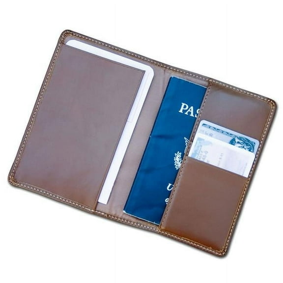 Dacasso  Rustic Brown Leather Passport Holder
