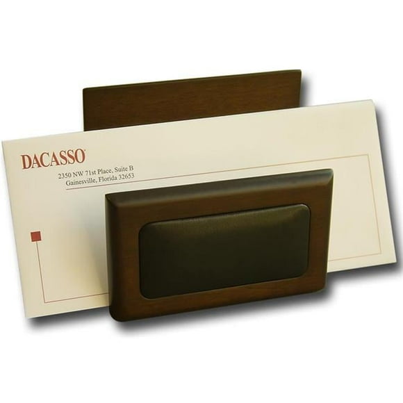 Dacasso Wood & Leather Letter Holder