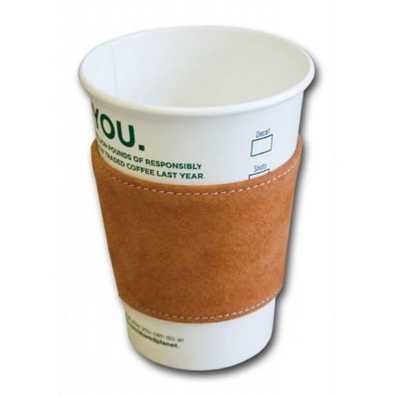 Dacasso a9202 Jasper Brown Suede Leather Coffee Sleeve
