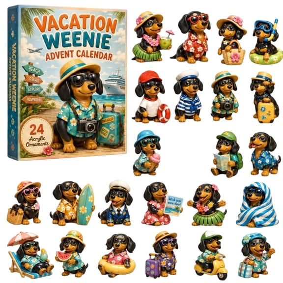 Dachshun Advent Calendar 2026 Christmas Advent Calendar 24 Day Countdown Advent Calendar With Cute Beach Travel Dog Decor Holiday Surprise Gift For Dachshun Advent Calendar 2026