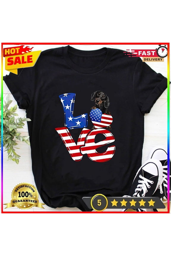 Dachshund 4th of July Shirt ,Dachshund Shirt , 4th of July Shirt , 4th of Jul...
