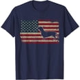 thumbnail image 1 of Dachshund America Flag Patriotic Weiner Dog Gift Unisex T-Shirt for Men Women Kids Toddler,Navy Color,Size YS, 1 of 5