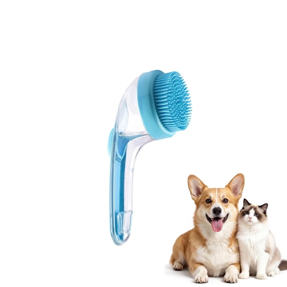 Dachshund Bathing Brush, Pet Bath Brush with Dispenser
