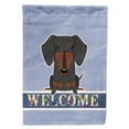 thumbnail image 1 of Dachshund Black Tan Welcome Flag Canvas House Size, 1 of 4