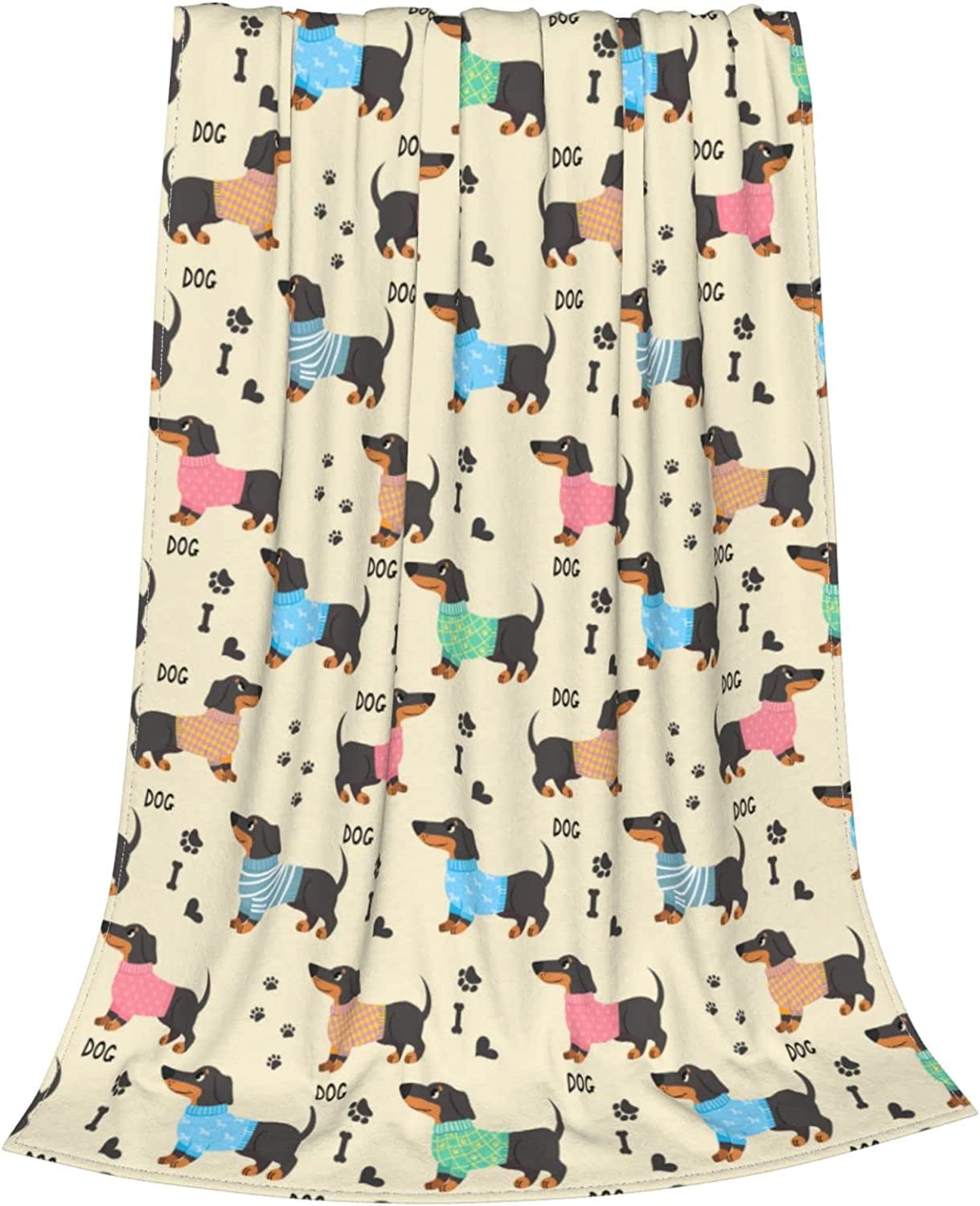 Dachshund Blanket,Fleece Soft Lightweight Cozy Warm Throws Blankets