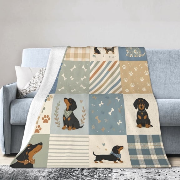 Dachshund Blanket Gift for Dog Lovers Soft Blanket Home Decor Animal Pattern Blanket 50x40