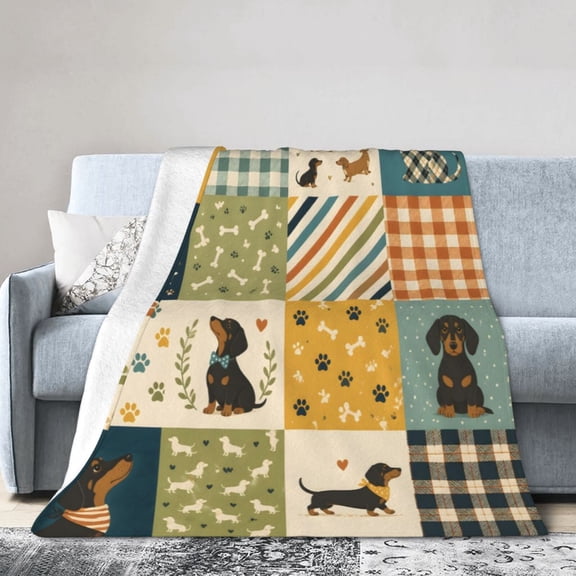 Dachshund Blanket Gift for Dog Lovers Soft Blanket Home Decor Animal Pattern Blanket 50x40
