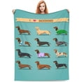 thumbnail image 1 of Dachshund Blanket for Girls Boys Women Gifts for Dachshund Lovers Dachshund Throw Blanket for Kids Adults Ultra Soft Cozy Fleece Blanket for Couch Sofa Couch Living Room Bed Camping Travel 80"x 60", 1 of 6