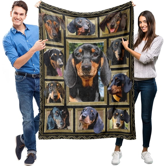 Dachshund Blanket for Women Men, Dachshund Gifts for Dachshund Dog Lover, Super Soft Fuzzy Dog Throw Blanket Dachshunds Decor Plush Gift for Birthday Christmas 60x80 inch