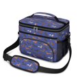 thumbnail image 1 of Dachshund Blue Pattern Insulated Lunch Box for Women Men, Medium Leakproof Cooler Bag with Adjustable Strap, 10"x6.7"x8", 1 of 6