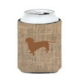 thumbnail image 1 of Dachshund Burlap And Brown Can Or Bottle  Hugger, 1 of 1