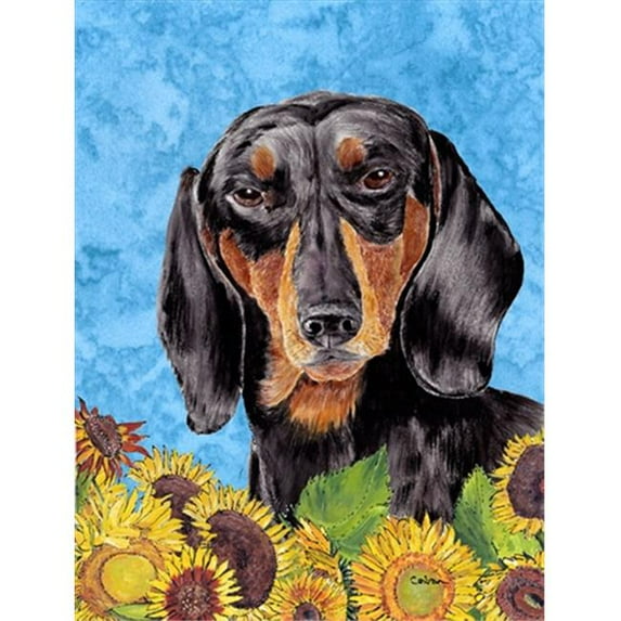 Dachshund Canvas Flag - House Size- 28 x 40 in.