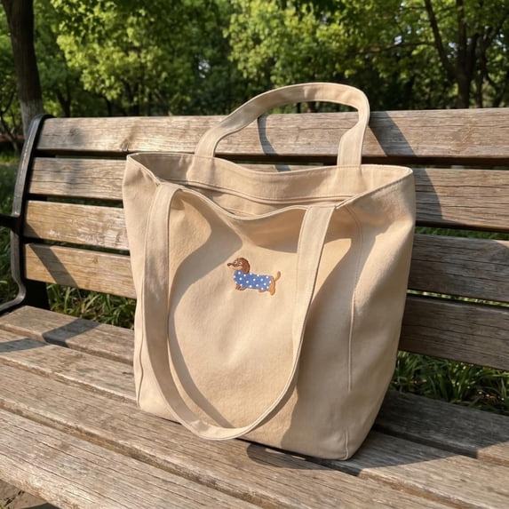 Dachshund Canvas Tote Bag Dachshund Gifts Cute Dog Tote Bag for Women, Dog Lovers Gifts for Women Pet Owner, Birthday Gifts Reusable Grocery Bags Shopping Bags