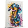 thumbnail image 1 of Dachshund Canvas Wall Art, Modern Cute Colorful Dachshund Canvas Dog Art Pictures Wall Decor for Kids Bedroom Decoration Unframed 8x12 inches, 1 of 5