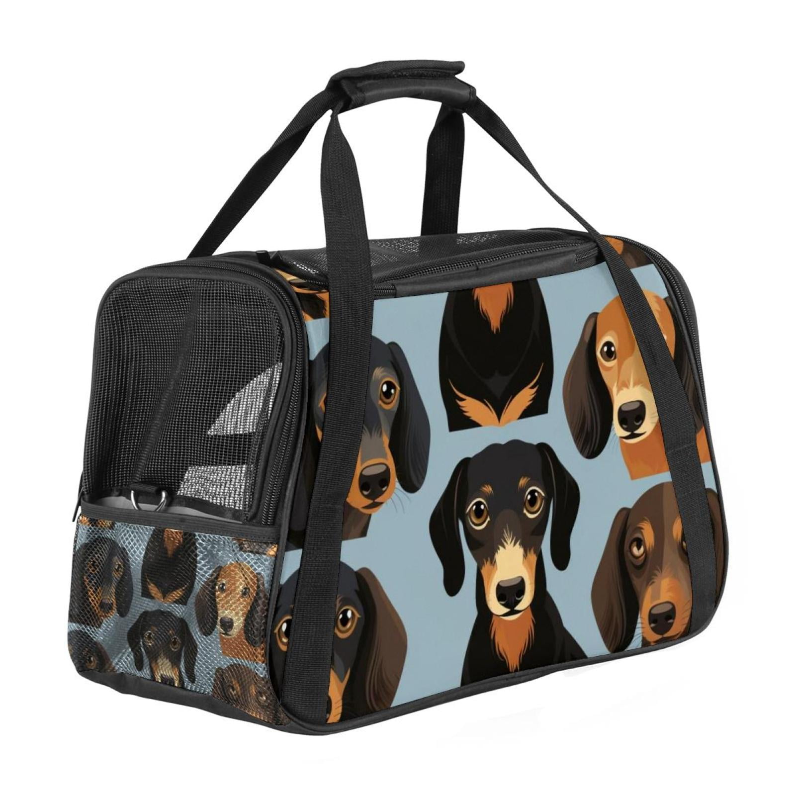 Dachshund Carrier Bag with 900D Oxford Cloth Base and Nylon Webbing 17x10x11.8 in Travel Friendly Design for s and Small Dogs Walmart