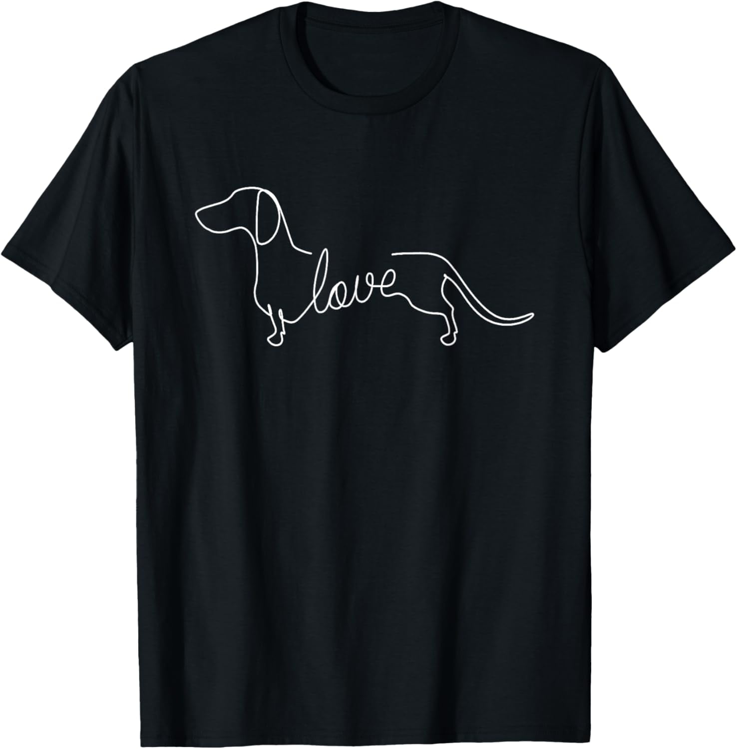 Dachshund Chiweenie Wiener Dog Love Sketch Art Dog T-Shirt - Walmart.com