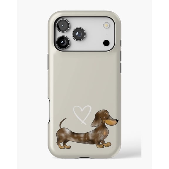 Dachshund Chocolate and Tan Dapple Smooth Hair Sausage Dog H932 Premium Durable Case for iPhone 17 16 15 14 13 12 11 Pro Max – Unisex Style