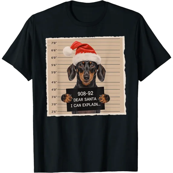 Dachshund Christmas Dear Santa I Can Explain Weiner T-Shirt - Walmart.com