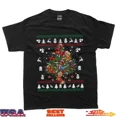 thumbnail image 1 of Dachshund Christmas Dogs Tree Lights Ornaments Ugly Sweater T-Shirt, 1 of 2