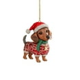 thumbnail image 1 of Dachshund Christmas Ornament - Festive Wiener Dog Xmas Hanging Ornament, Cute Dog Themed Christmas Tree Decor, Perfect Holiday Gift for Dog Lovers, 1 of 9