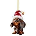 thumbnail image 1 of Dachshund Christmas Ornament, Funny Dog Christmas Tree Ornament, Dachshund Christmas Decorations, Dog Lovers Gift Idea Xmas Decor, Dachshund Ornaments for Christmas Tree Car Backpacks, 1 of 3