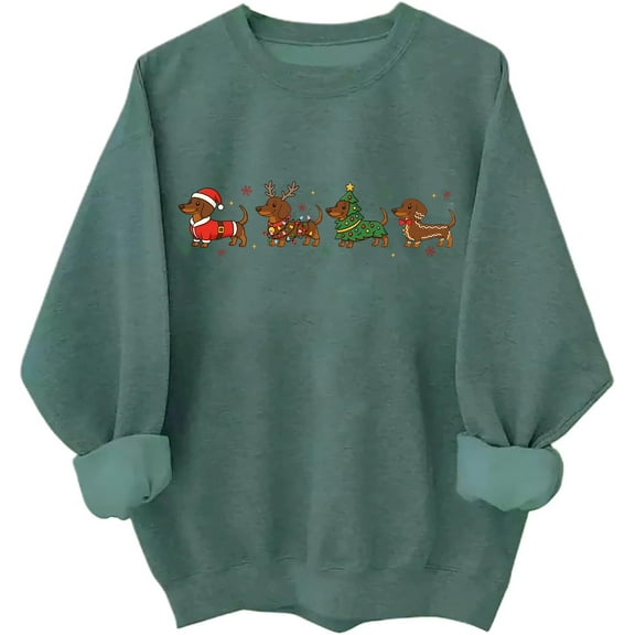 Dachshund Christmas Sweatshirt Wiener Dog Holiday ShirtS Dachshund Lover Xmas Gifts Sweatshirts