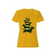 thumbnail image 1 of Dachshund Christmas Tree Womens Graphic Tee, 1 of 3