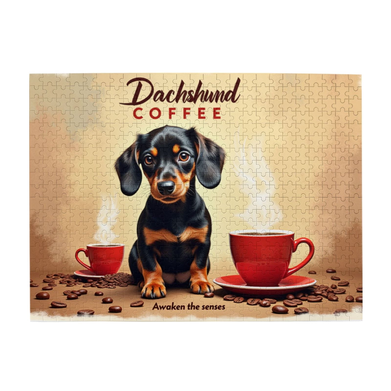 Dachshund Coffee 500Piece Adult Jigsaw Puzzle Charming Dog & Coffee ...