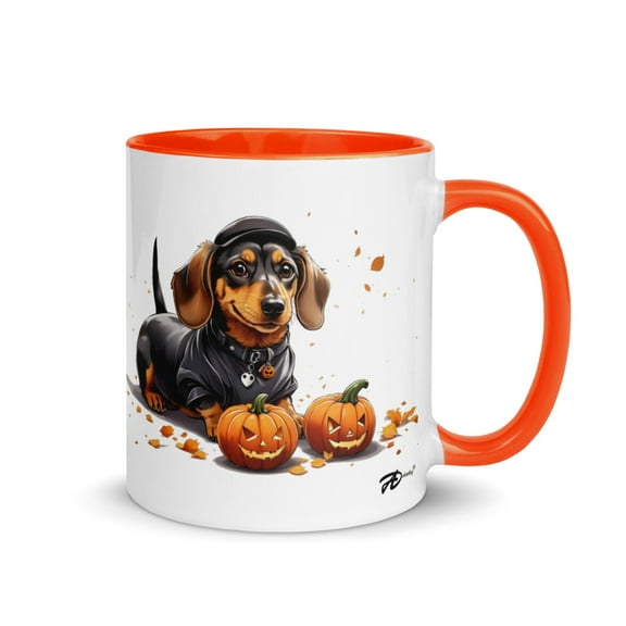 Dachshund Colorful Halloween Mug for Your Morning Brew – 11 oz Ceramic