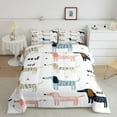 thumbnail image 1 of Dachshund Comforter Sets King Size,Cute Cartoon Puppy Bedding Set Teens Adults,Lovely Pet Down Comforter,Kawaii Dog Animal Bed Set, 1 of 7
