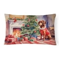 thumbnail image 1 of Dachshund Cozy Christmas Throw Pillow, 1 of 4
