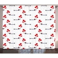 thumbnail image 1 of Ambesonne Dachshund Curtains 2 Panel Set, Parisian Dog and Balloons, 108" x 96", Charcoal Grey Vermilion, 1 of 3