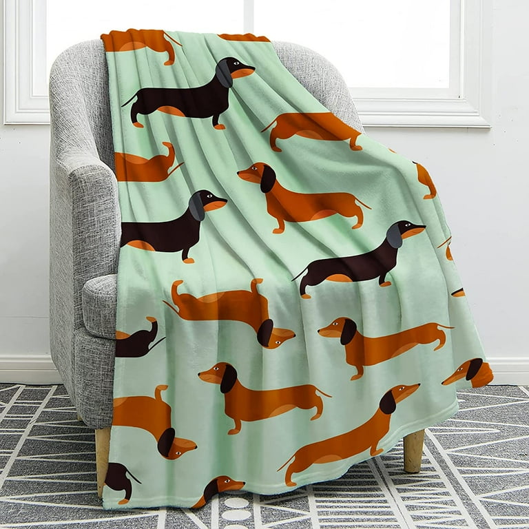 Sausage dog print best sale blanket