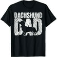 thumbnail image 1 of Dachshund Dad Wiener Father Fathers Day Vintage Gift T-Shirt, 1 of 7