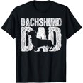 thumbnail image 1 of Dachshund Dad Wiener Father Fathers Day Vintage Gift T-Shirt, 1 of 3