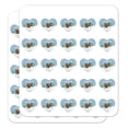 thumbnail image 1 of Dachshund Dashing Through the Snow Winter Christmas 1" Heart Shaped Planner Calendar Scrapbook Craft Clear Stickers, 1 of 6