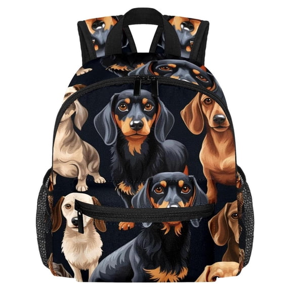 Dachshund Diaper Backpack with Adjustable Shoulder Strap, Large Capacity, Printed Design, Lightweight | Book Bags, Airport Backpack, School Backpack