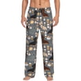 thumbnail image 1 of Dachshund Dog And Coffees Pattern Men'S Pajama Pants Soft Sleep Lounge Pants Pjs Bottoms With Pockets 3x-Large, 1 of 6