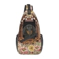 thumbnail image 1 of Colorful Dachshund Hearts Sling Crossbody Backpack Men Custom Sausage Dog Chest Shoulder Bag for Cycling Camping Daypack, 1 of 7