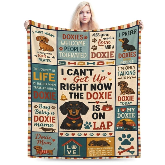 Dachshund Dog Blanket Gift Throw Blanket Cozy Soft Home Decor Meaningful Gift for Dachshund Lovers 50x40