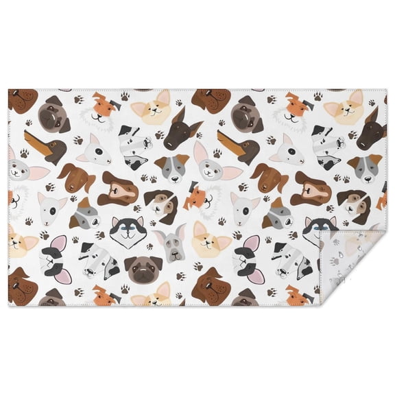 Dachshund Dog Boston Terrier Dog Rectangle Tablecloth 60"x102",Waterproof Polyester Rectangle Table Cloth, Wipeable Spillproof Polyester Tablecloth for Dining, Camping, Indoor and Outdoor