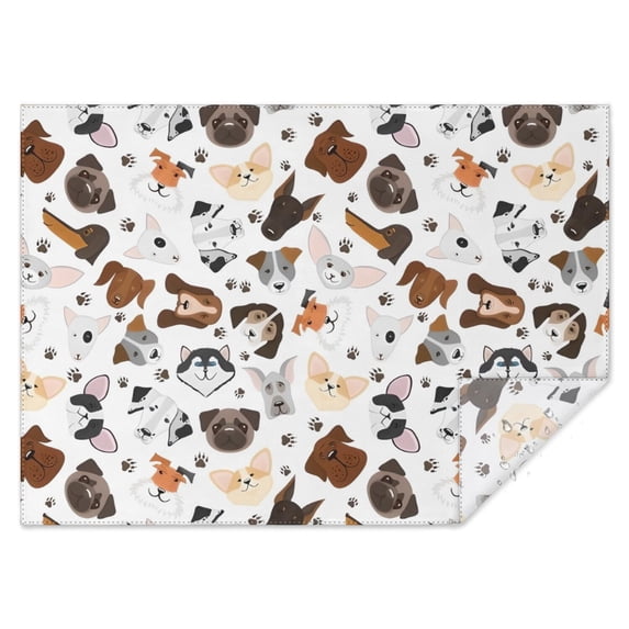 Dachshund Dog Boston Terrier Dog Rectangle Tablecloth 60"x84",Waterproof Polyester Rectangle Table Cloth, Wipeable Spillproof Polyester Tablecloth for Dining, Camping, Indoor and Outdoor