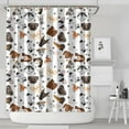 thumbnail image 1 of Dachshund Dog Boston Terrier Dog Shower Curtain 72"x84" ,Bathroom Decorative Shower Curtains Set with 12 Hooks,Modern Waterproof Washable Shower Curtain, 1 of 6
