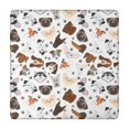 thumbnail image 1 of Dachshund Dog Boston Terrier Dog Square Fitted Tablecloth with Elastic Edge,Square Table Cover,Washable Elastic Table Cover for Home Kitchen Party Decor 34"x34", 1 of 6