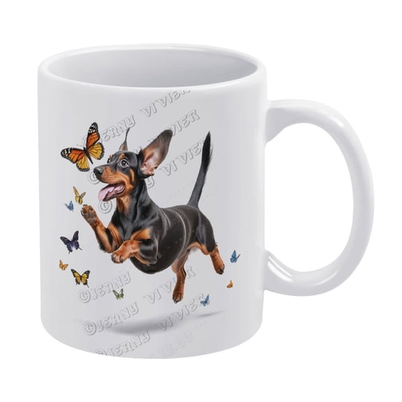 Dachshund Dog Ceramic Coffee Mug Tea Cup, 11 OZ