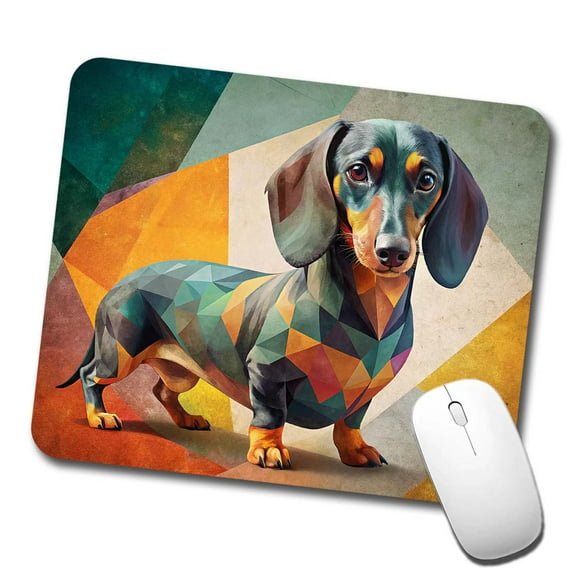 Dachshund Dog Contemporary Art Mouse Pad Low Profile Gaming Mat