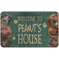 thumbnail image 1 of Dachshund Dog Door Mat Welcome to Peanut's House Decorative Doormat Non Slip Indoor Entryway Floor Mats Home Bathroom Decor 16*24in, 1 of 4