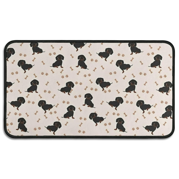 Dachshund Dog Door Rugs,Washable Non Slip Door Mats Indoor,Decorative Door Mats,Entry Mat Indoor for Entrance,Bedroom,Kitchen,Bathroom,30"x17"