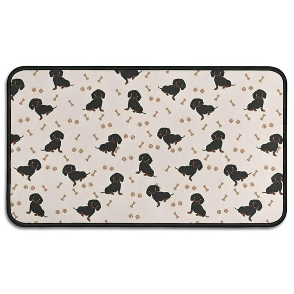 Dachshund Dog Door Rugs,Washable Non Slip Door Mats Indoor,Decorative Door Mats,Entry Mat Indoor for Entrance,Bedroom,Kitchen,Bathroom,30"x17"