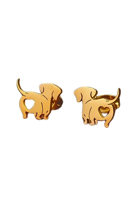 Dachshund Dog Earrings for Women Doxie Love Puppy Stainless Steel Stud Ginger Lyne